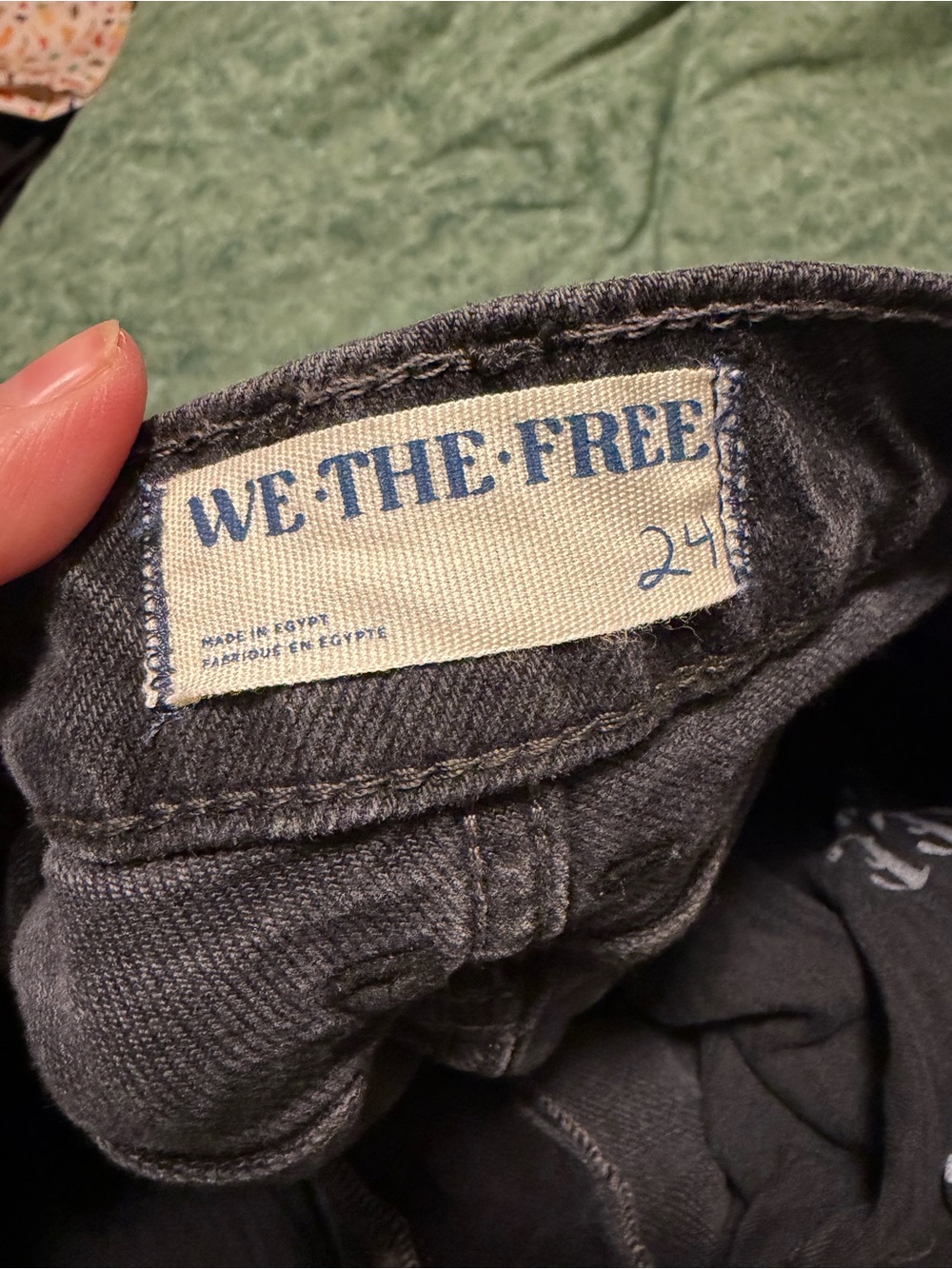We The Free Risk Taker High Rise Straight Black Jeans - Women’s 24 - Picture 10 of 12